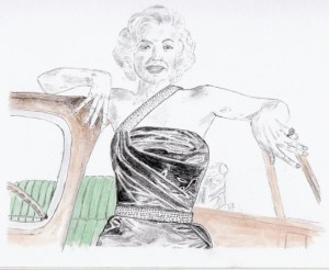 Marilynesque - pencil & watercolour 18.10.2009
